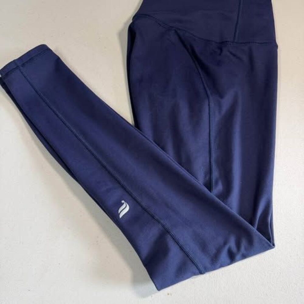 Fabletics PowerHold Leggings Navy Blue High Rise Compression Size S